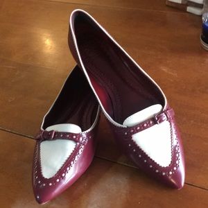 Tory Burch Burgundy Flats
